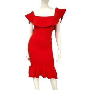 NWT Forever 21 Red Off Shoulder Dress Medium